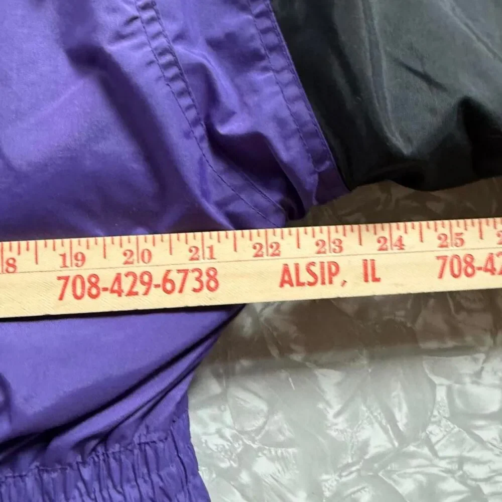90s Ski Gear jacket colorblock Purple & Black women’s Large